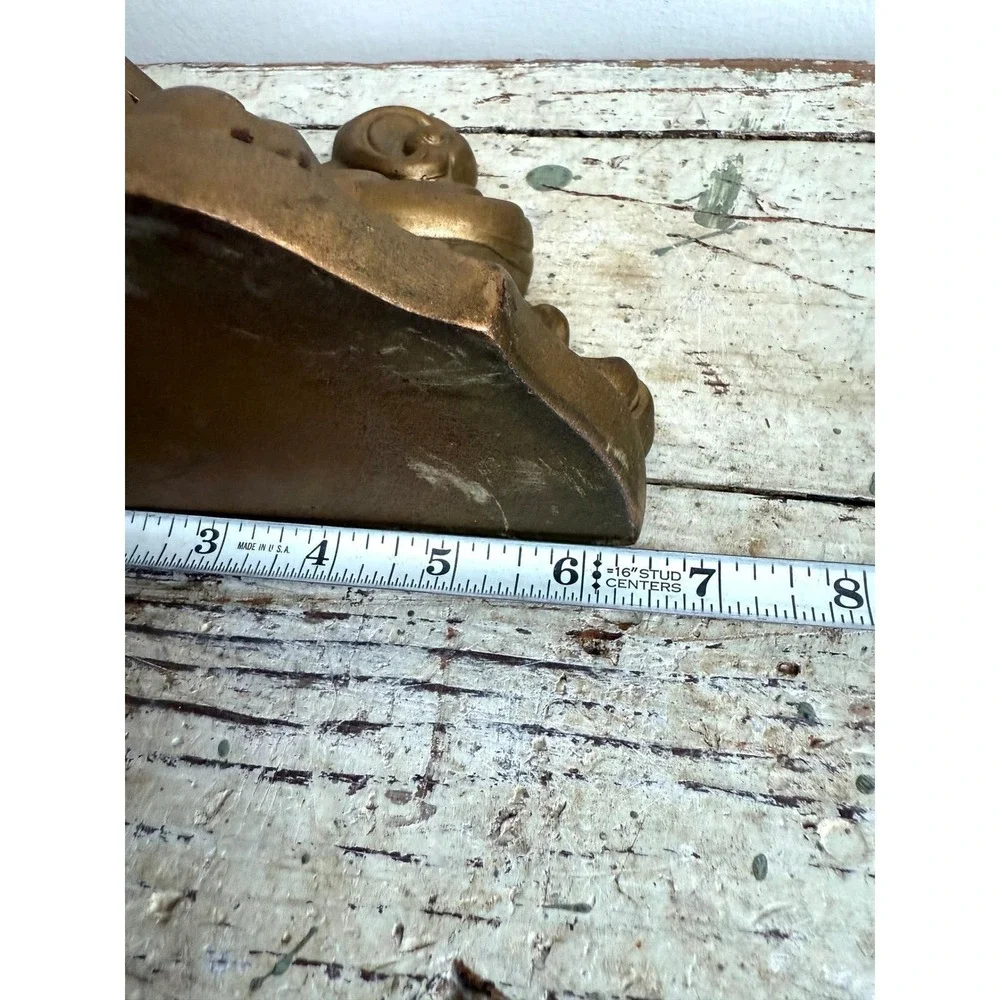 Vintage Pair Plaster Gold Wall Sconces Hollywood Regency Classical Shelf‎